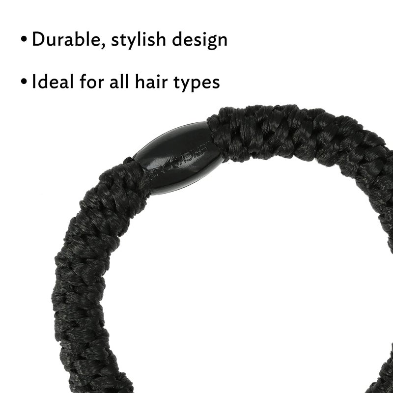 L. Erickson Brown Hair Ties for Thick Hair, Grab & Go Ponytail Holders, 8 Pack, Metallic Espresso, Thick No-Crease Bands with Strong Hold and Damage-Free Design | L. Erickson - Image 4